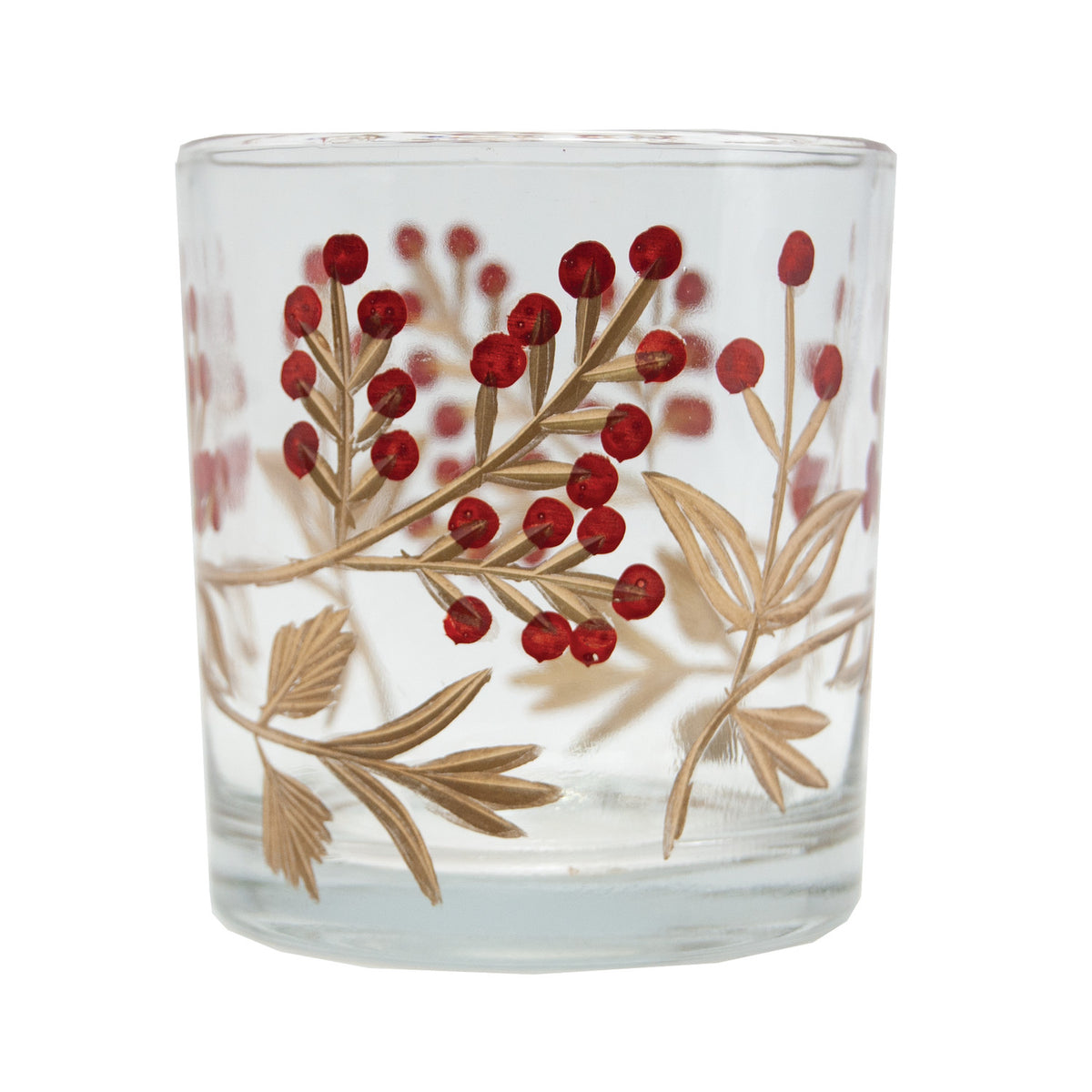 Hand-Painted Etched Glass Tealight Holder
