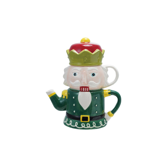 16 oz. Hand-Painted Ceramic Tea For One with Teacup & Lid, Set of 2