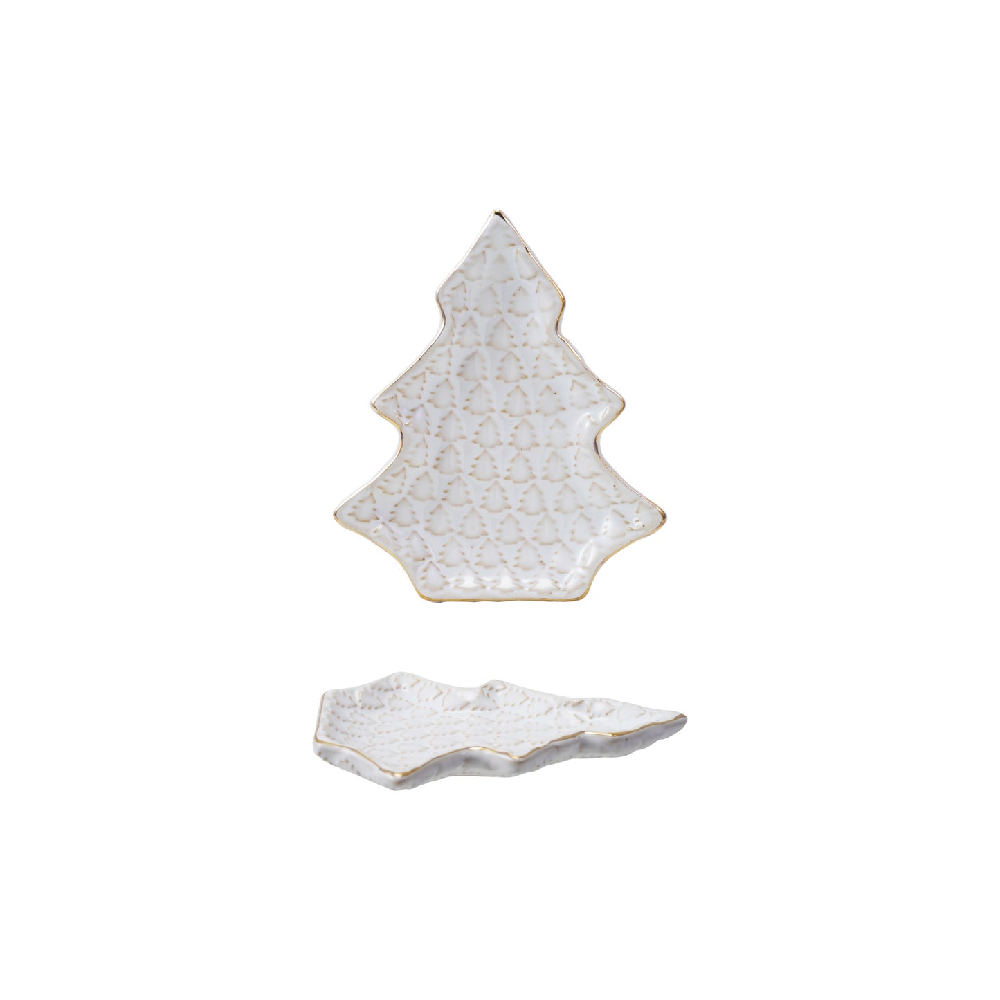 Stoneware Tree Shaped Plate
