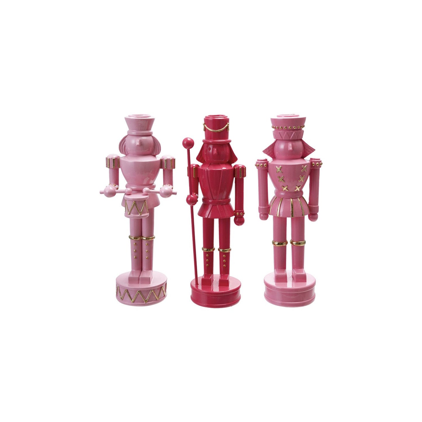 Resin Nutcracker Shaped Taper Holder, 3 Styles