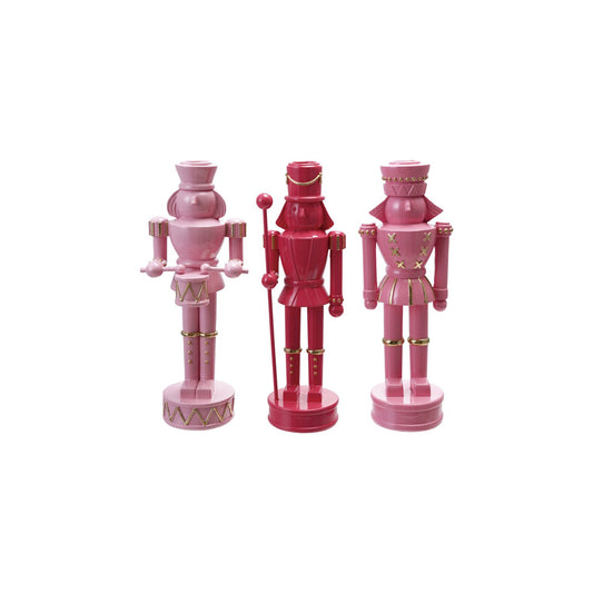 Resin Nutcracker Shaped Taper Holder, 3 Styles