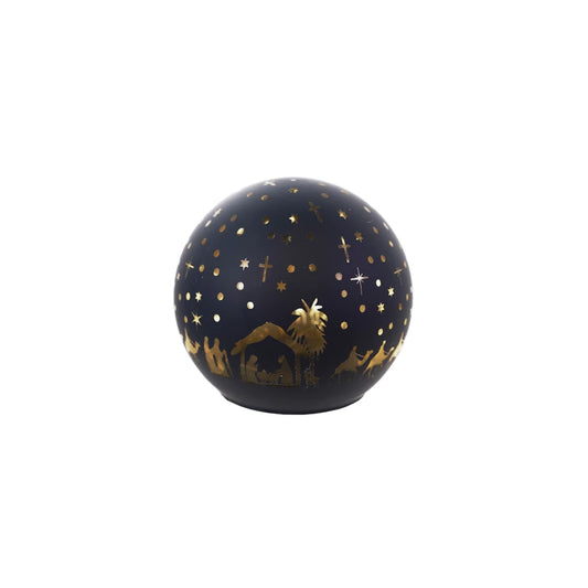 Glass Ball with LED Light & Nativity Scene
