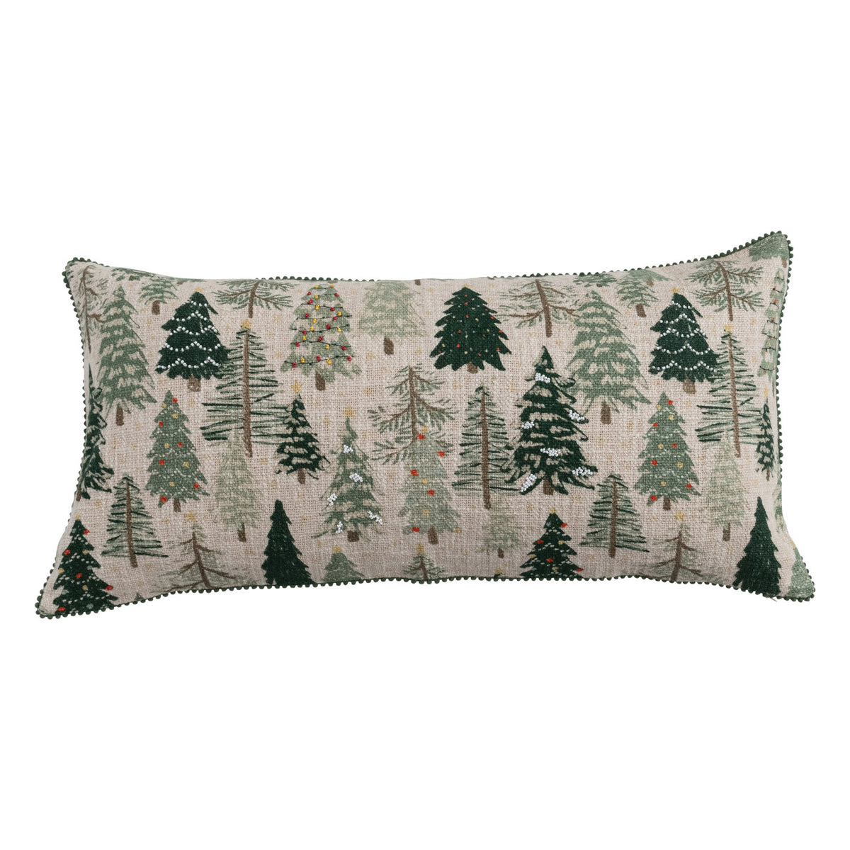 Cotton & Linen Printed Lumbar Pillow