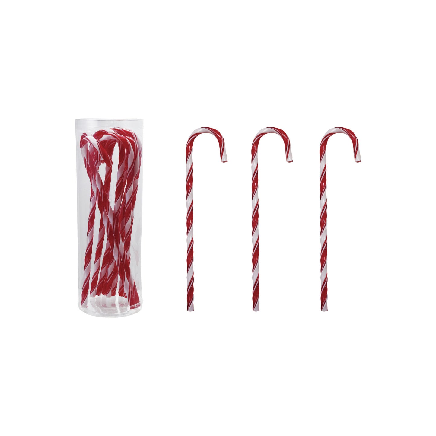 Plastic Candy Cane Drink Stirrers with Stripes