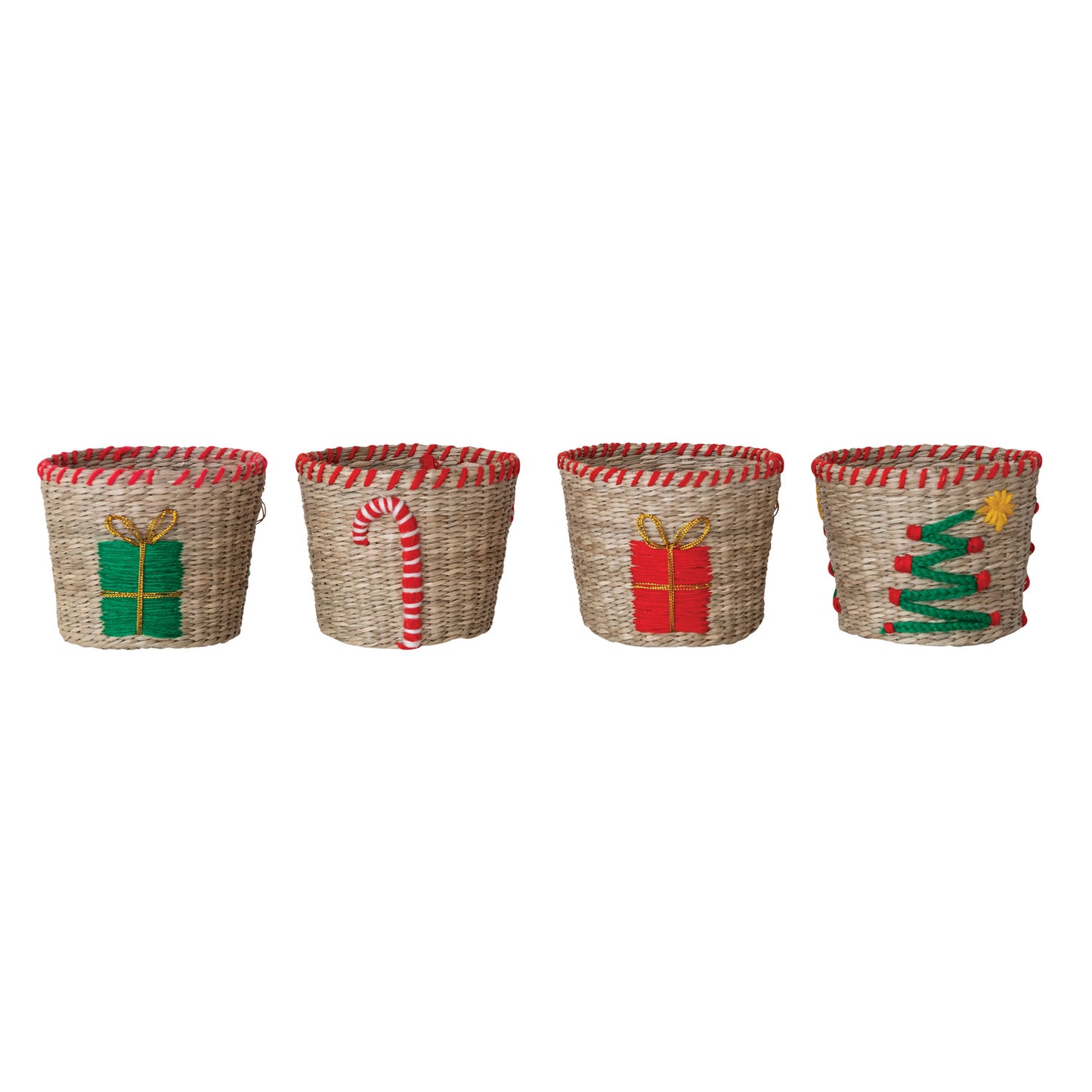 Hand-Woven Seagrass & Cotton Basket
