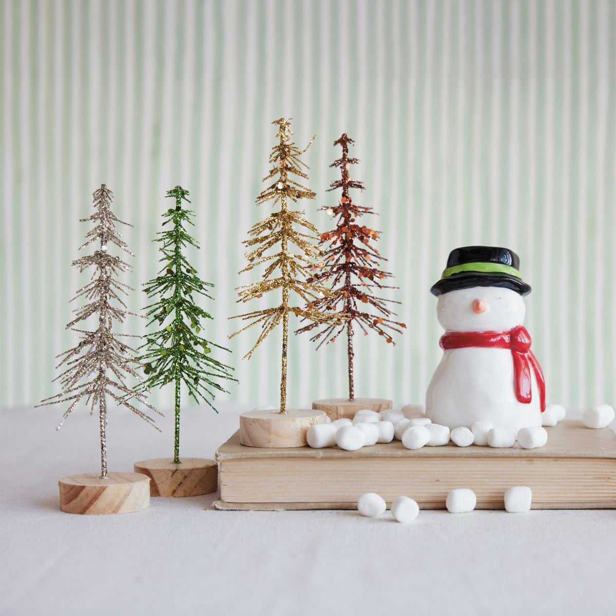 Hand-Painted Stoneware Snowman