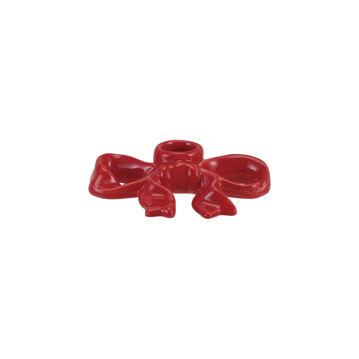 Stoneware Bow Shaped Candle Holder