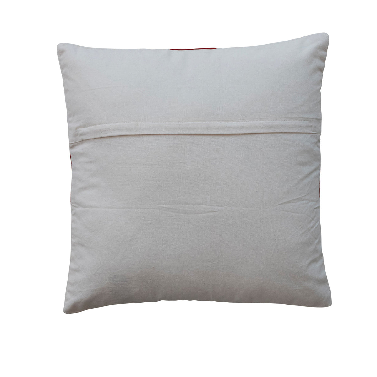 20" Square Cotton Velvet Pillow with Bow