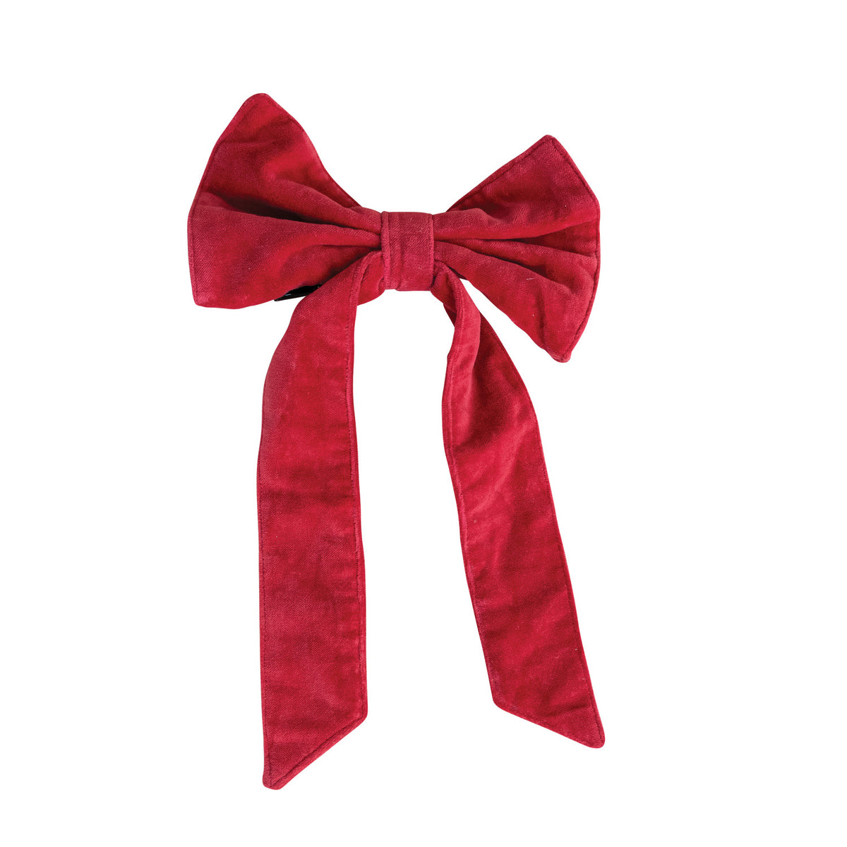 Cotton Velvet Clip-on Bow