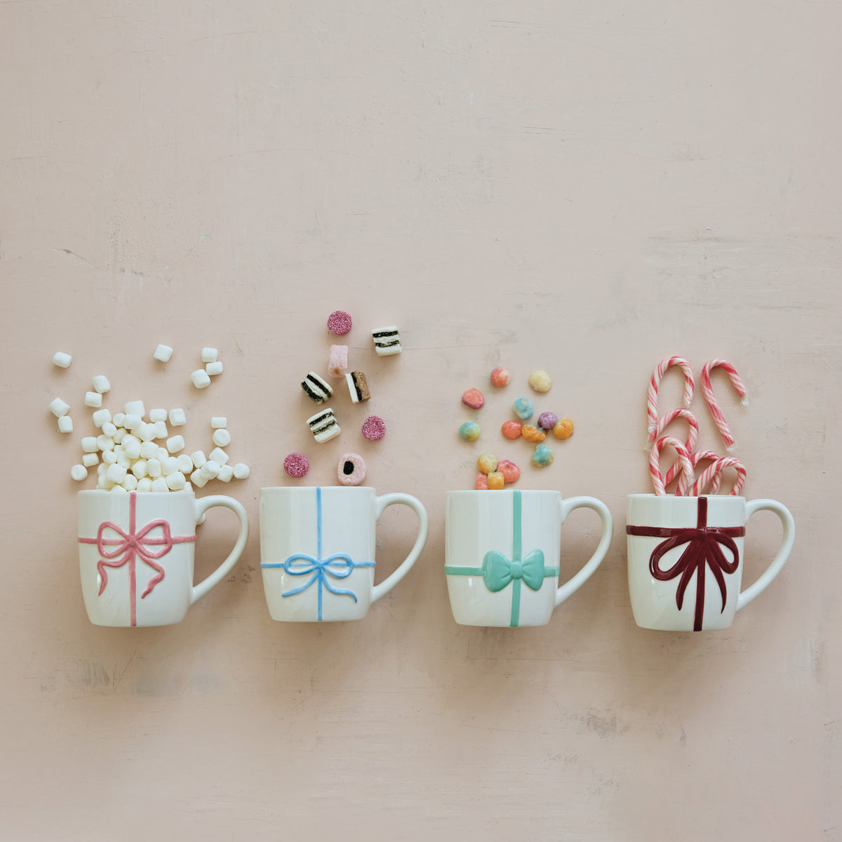 12 oz. Stoneware Mug with Bow
