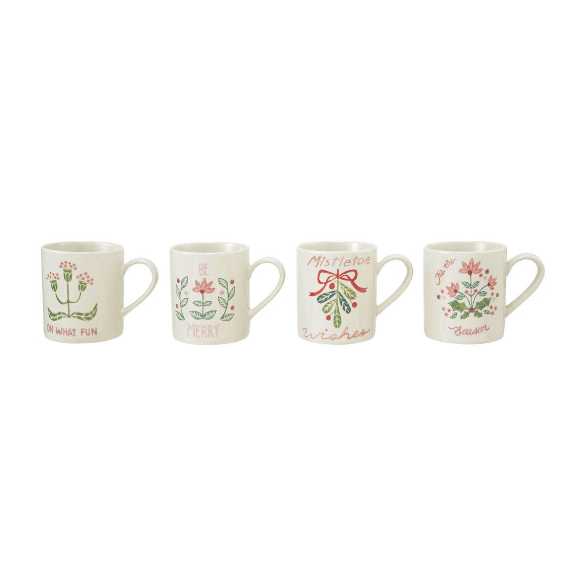 Hand-Painted Stoneware Christmas Mug