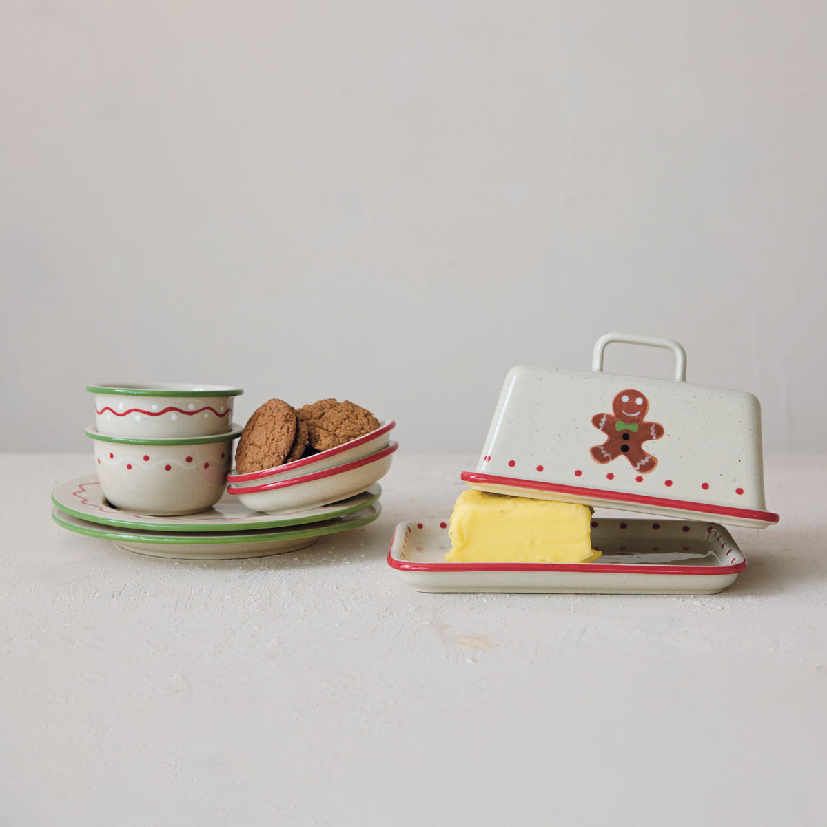 Hand-Painted Stoneware Plate