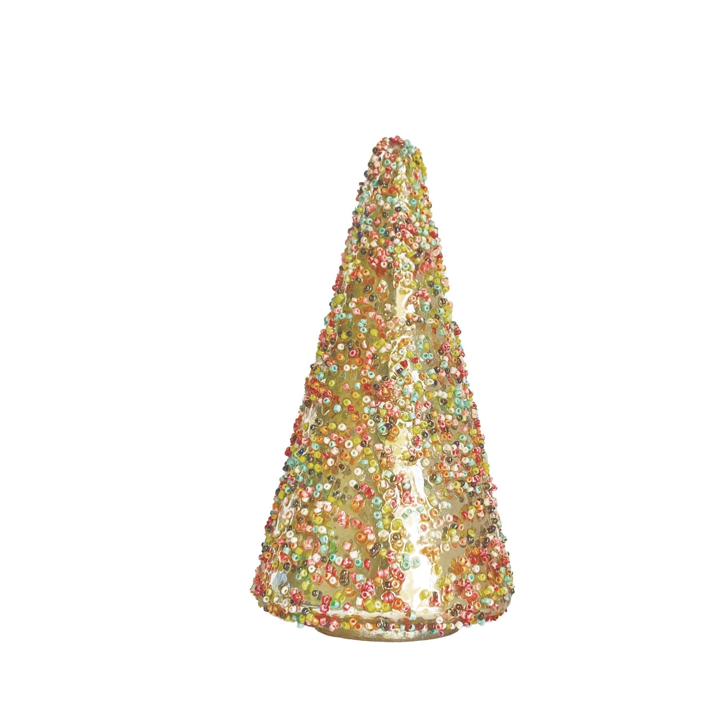 Mercury Glass Tree with Confetti Beads