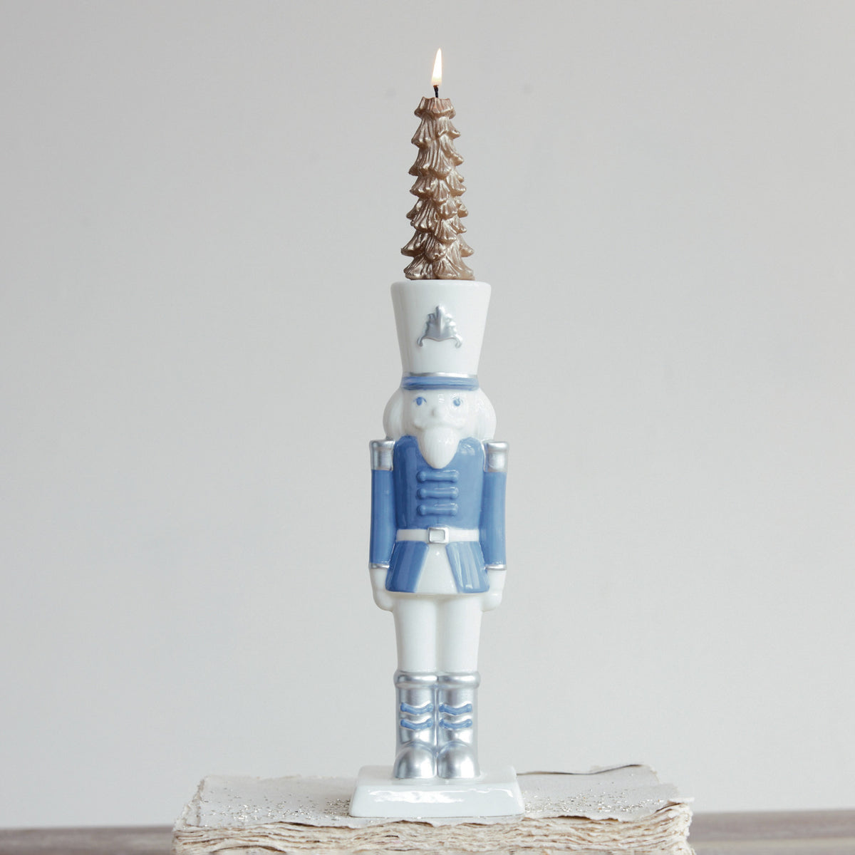 Ceramic Nutcracker Candle Holder