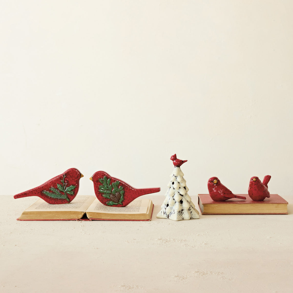 Hand Painted Embossed Ceramic Bird