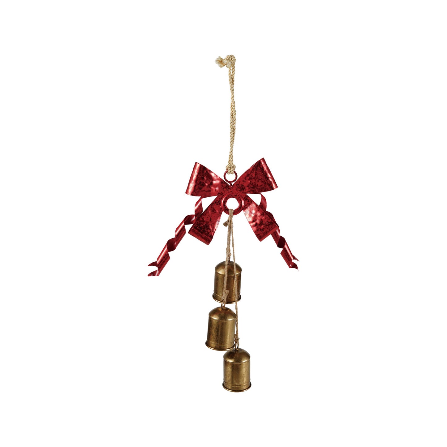 Hanging Metal Bells with Bow
